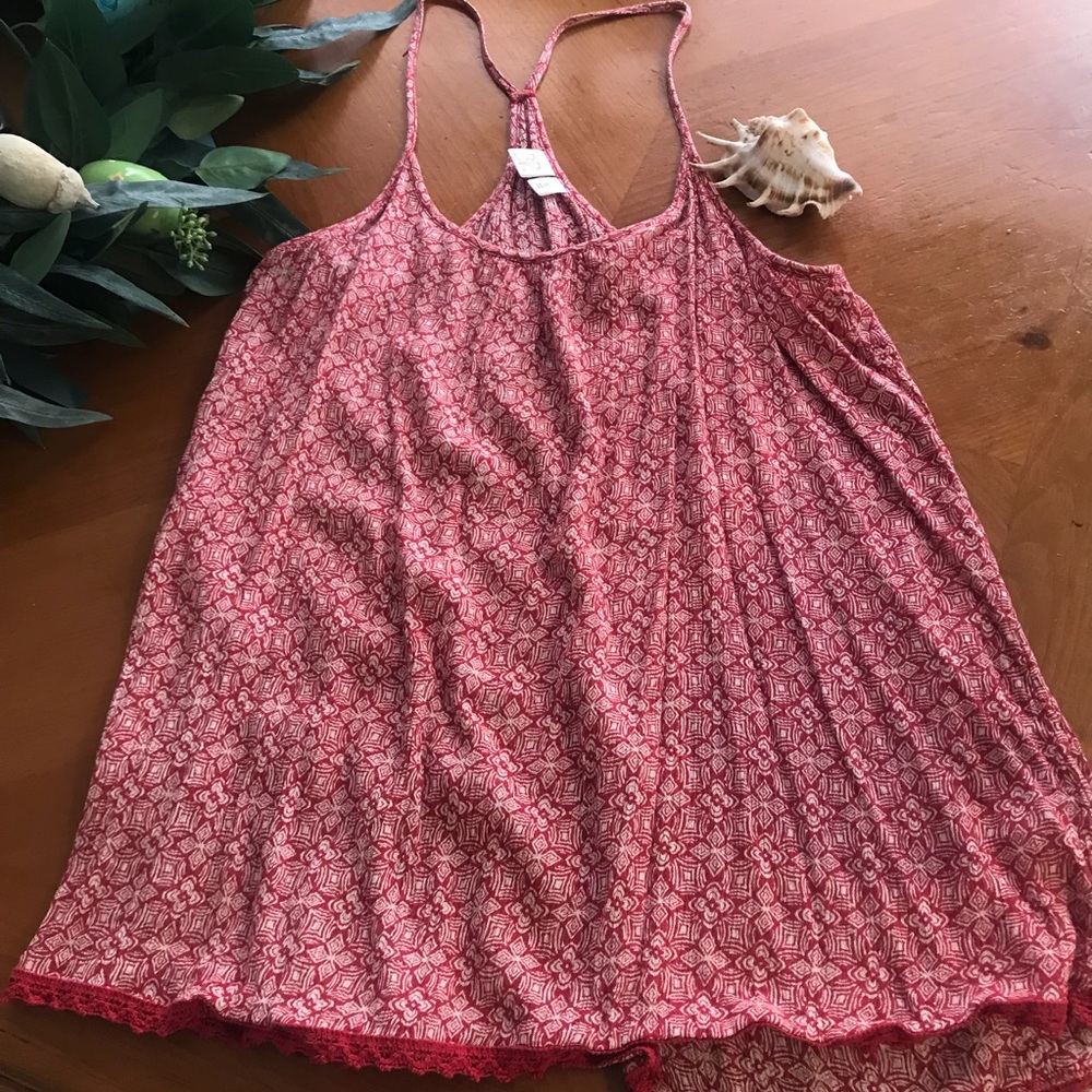 BP from Nordstrom’s red and white razor back tank